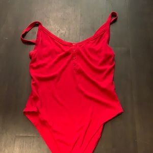 Red body suit